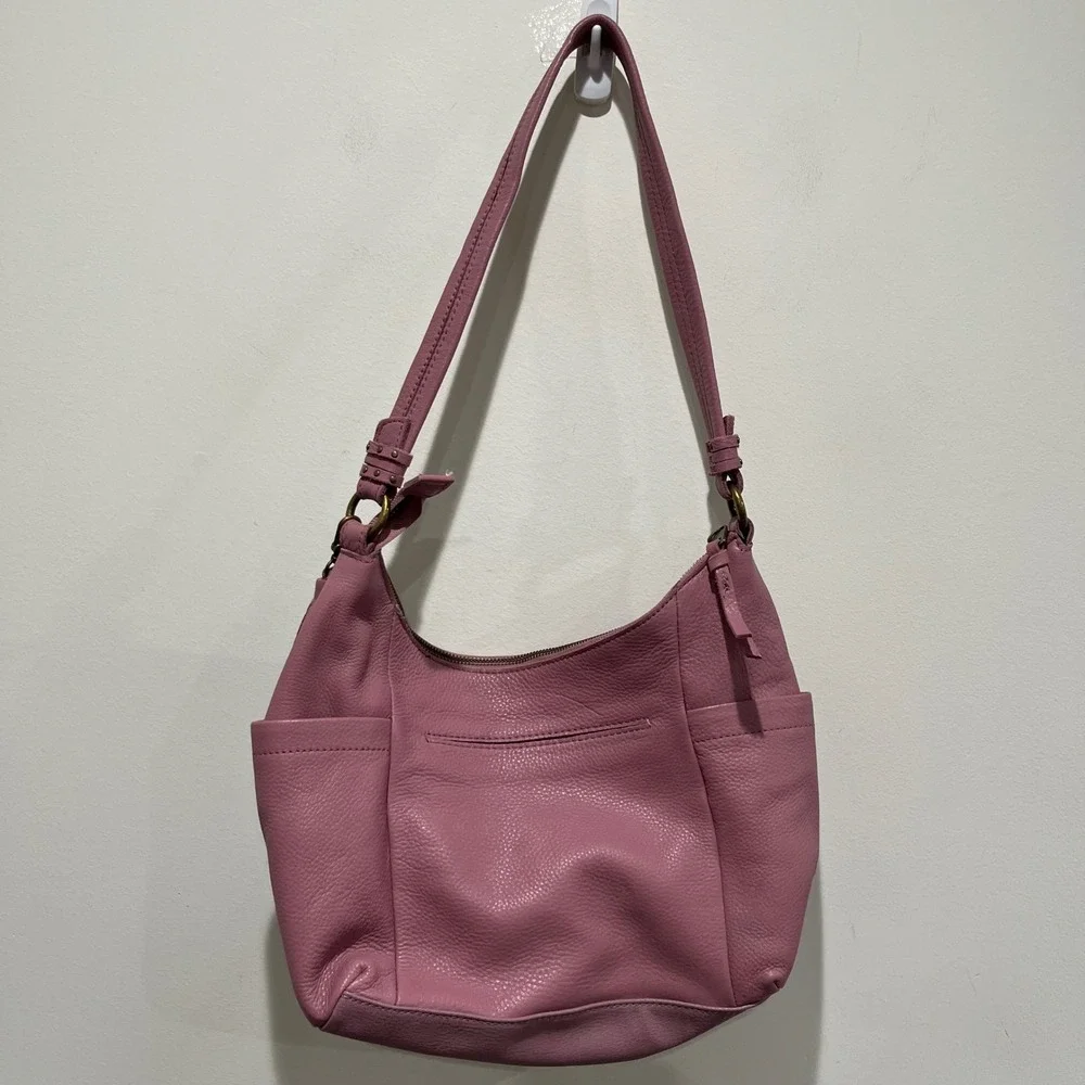 The Sak Collective Shoulder Bag Hobo Medium Purple Leather Tassel Boho Chic